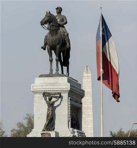 View of the monumental statue, Santiago, Santiago Metropolitan Region, Chile
