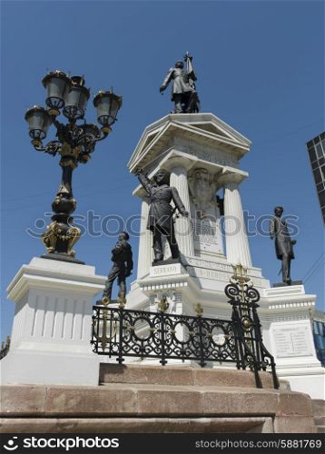 View of the monumental statue, Valparaiso, Chile