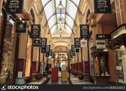 View of the most beautiful and elegant The Block Arcade, in Melbourne, Victoria, Australia