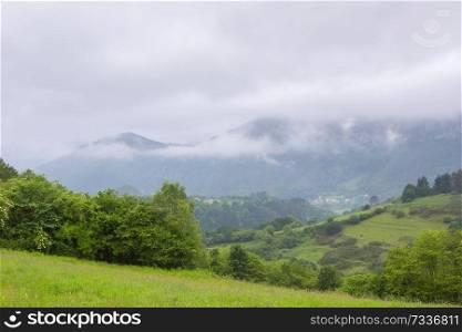 View of the mountains at Picos de Europa, Asturias, Spain