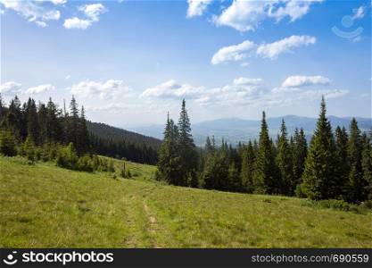 view of the mountains in Carpathians, Ukraine