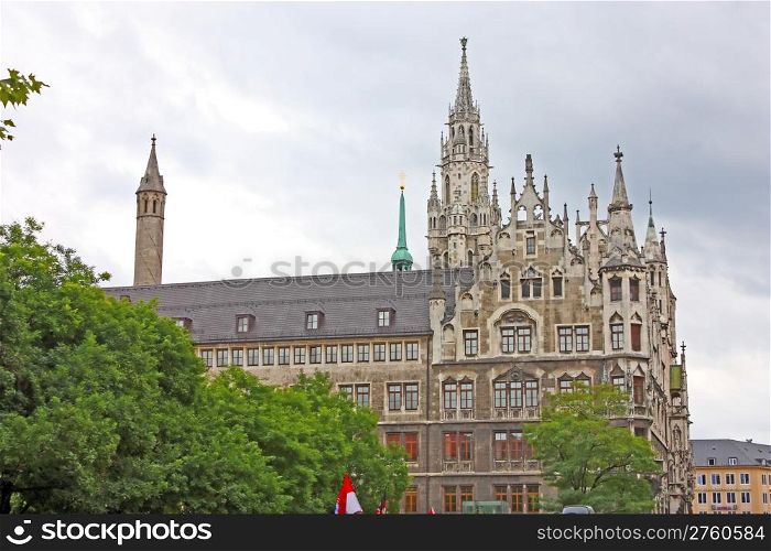 View of the Munich new city hall