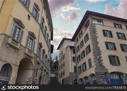 View of the old quarter of the city of Florence. Italy