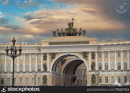 View of the Palace Square St. Petersburg. Russia