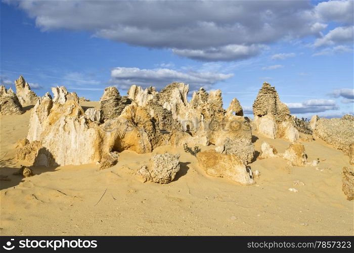 View of the Pinnacles Desert in the Numbung National Park, Australia