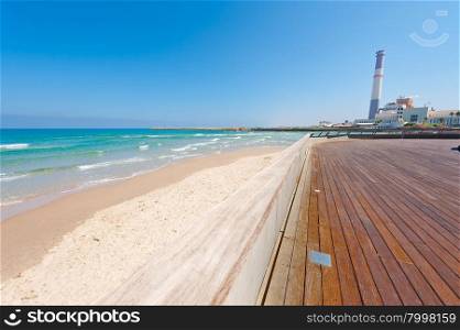 View of the Power Station from the Promenade of the Old Port in Tel Aviv