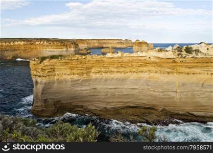 View of the Razorback rock stack in the Twelve Apostles, Victoria, Australia