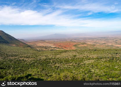 View of the rift valley . View of the rift valley in northwestern Kenya