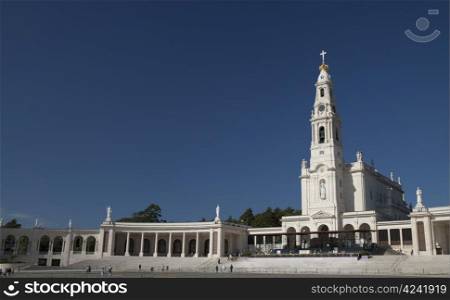 View of the Sanctuary of Fatima in Portugal