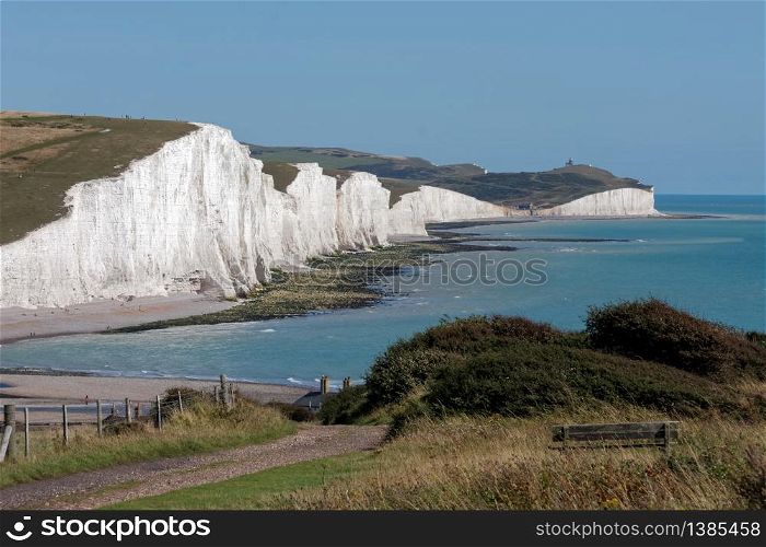 View of the Seven Sisters at Cuckmere in Sussex