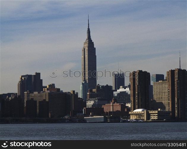 view of the skyline of midtown New York City