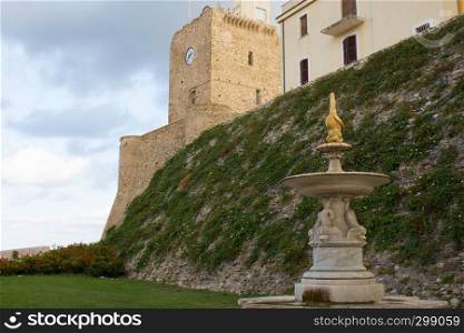 View of the Swabian Castle in Termoli (Italy)