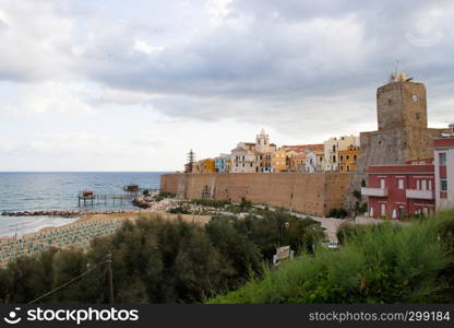 View of the Swabian Castle in Termoli (Italy)