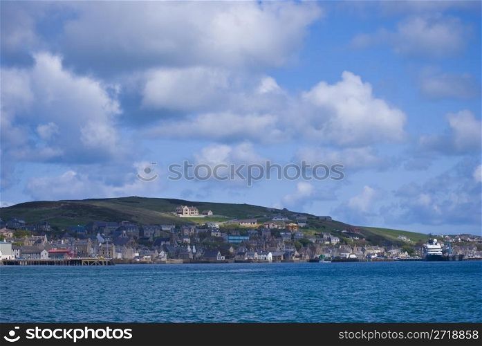 view of the town of Stromness on Orkney