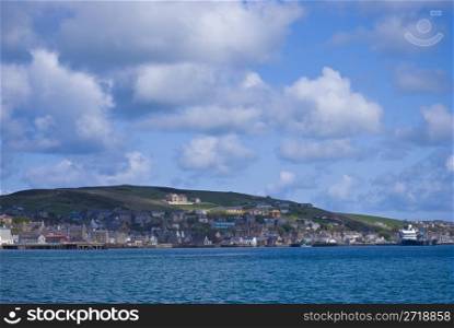 view of the town of Stromness on Orkney