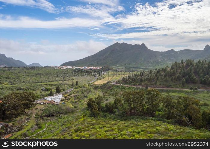 View of the valley of arriba in the northwest . View of the valley of arriba in the northwest of the island of Tenerife, Spain