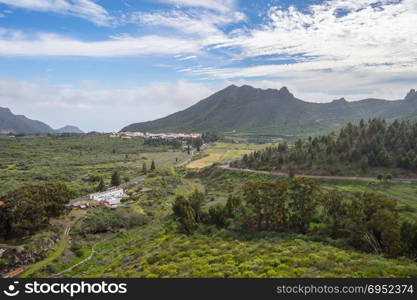 View of the valley of arriba in the northwest . View of the valley of arriba in the northwest of the island of Tenerife, Spain