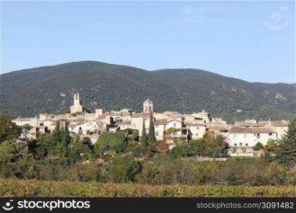 View of the village of Lourmarin in Provence, France