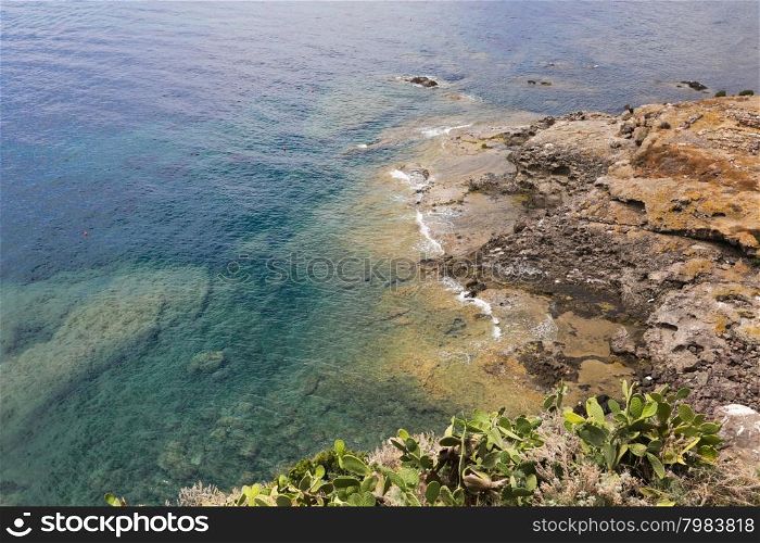 View of the wonderful beach of Nora, Sardinia