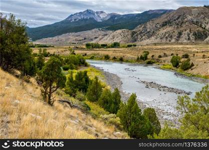 View of the Yellowstone River in Montana