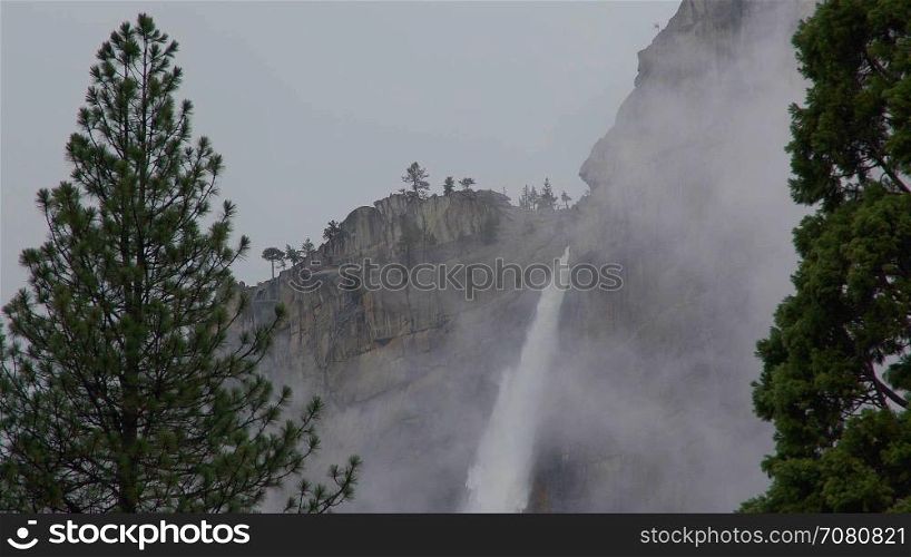 View of top of Yosemite Falls
