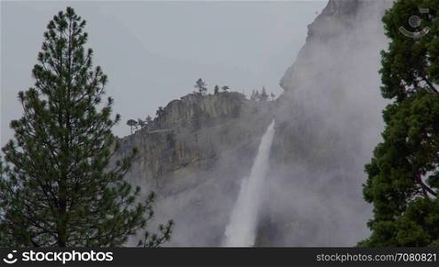 View of top of Yosemite Falls