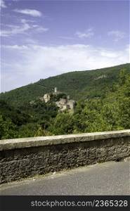 View of Torri in Sabina, historic town in Rieti province, Lazio, Italy