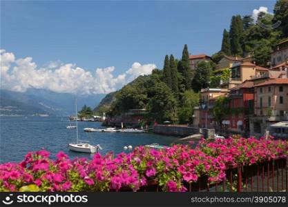 View of Varenna on Como lake, Italy