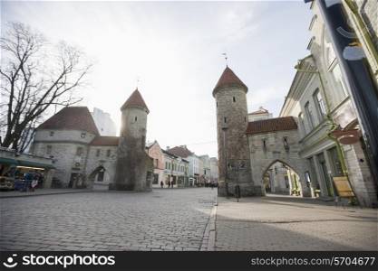 View of Viru Gates; Tallinn; Estonia; Europe