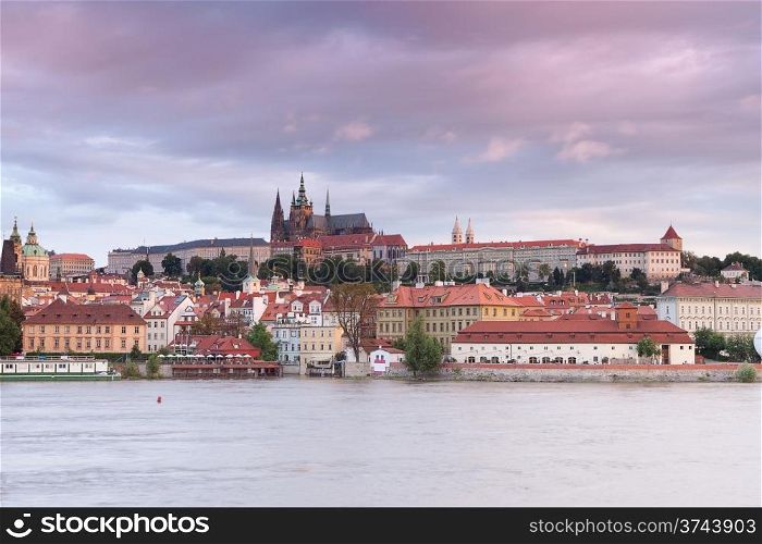 View of Vlava and Old Prague. Czech republic