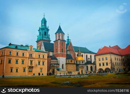 View of Wawel in Cracow, Poland.