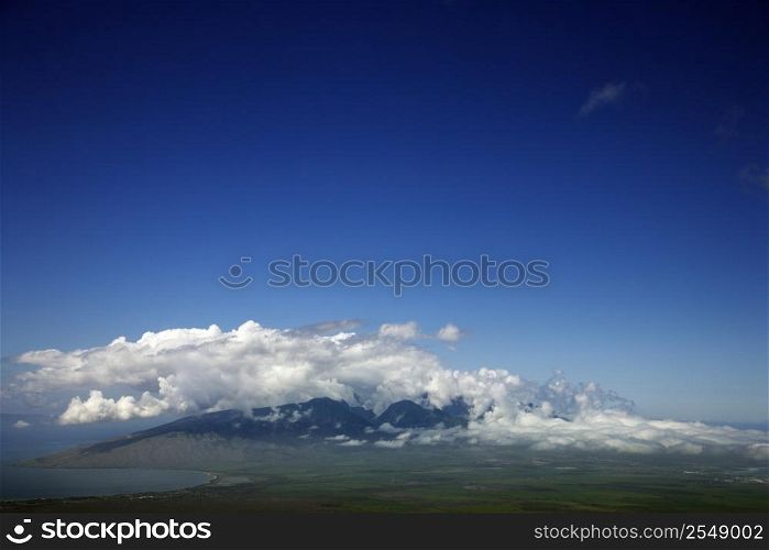 View of West Maui from Haleakala in Hawaii.