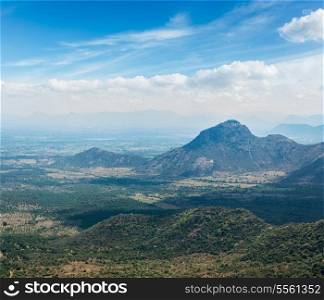 View of Western Ghats mountains. Tamil Nadu, India