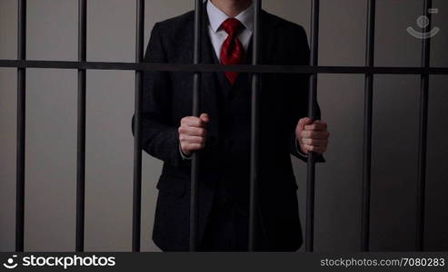 View of white collar criminal in prison