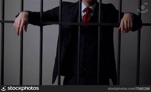 View of white collar criminal in prison