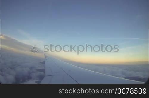 View Of Wing Out From Flying Airplane