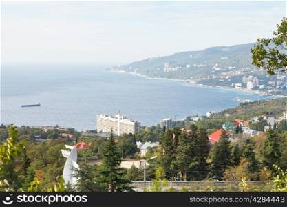 View of Yalta city from Massandra region in Crimea