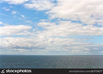 view on Baltic sea in cloudy day