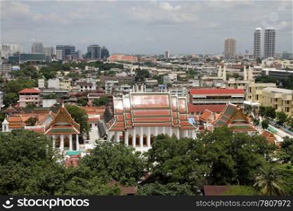 View on Bangkok from the Golden mount, Bangkok, Thailand