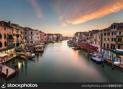 View on Grand Canal from Rialto Bridge, Venice, Italy