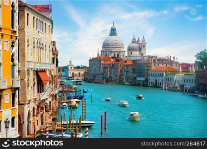 View on majestic venetian landmarks in summer day
