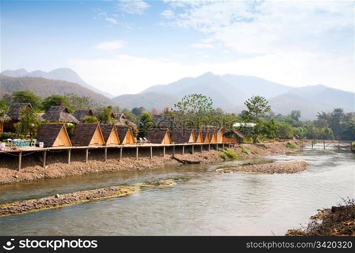 View on Pai river in Mae Khong Son province, Thailand