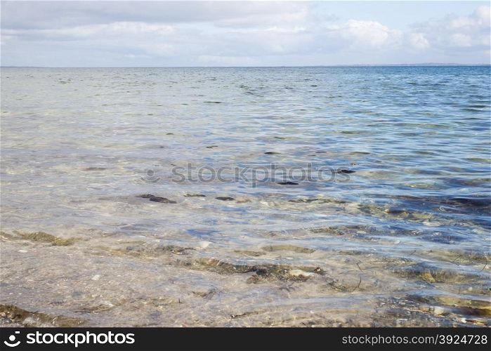 View on the baltic sea in Copenhagen. View on the baltic sea in Copenhagen on a calm day from a low angle