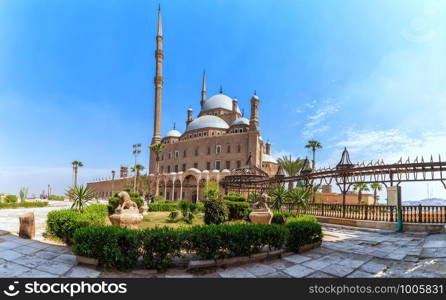 View on the Great Mosque of Muhammad Ali Pasha in Cairo Citadel, Egypt.. View on the Great Mosque of Muhammad Ali Pasha in Cairo Citadel, Egypt