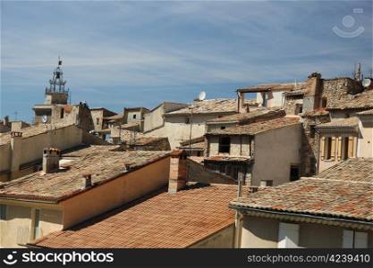 View on the rooftops of Nyons in the Provence, France