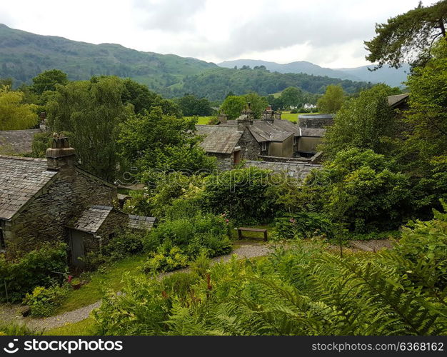 View over Grasmere Village from Dove Cottage