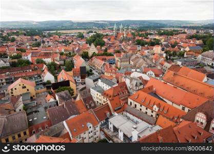View over Naumburg (Saale), Saxony-Anhalt, Germany with Naumburg Cathedral
