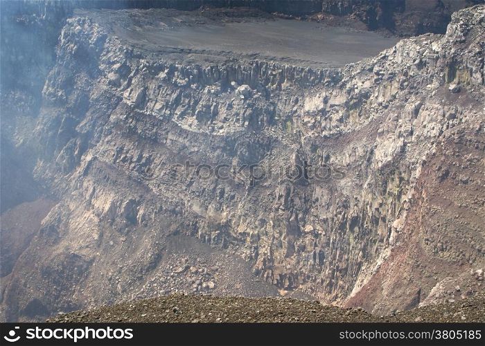 View over the crater edge, Volcano Masaya National Park, Nicaragua, Central Amerika