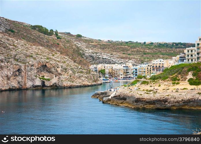 View over Xlendi town, Gozo island, Malta
