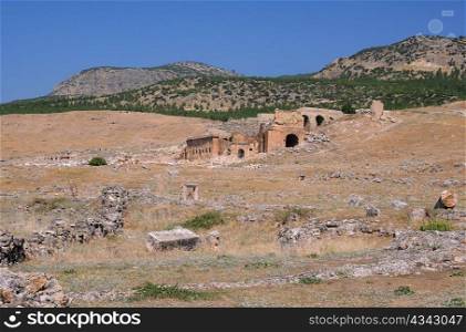 View pf ancient theater in Hierapolis, Minor Asia, Turkey